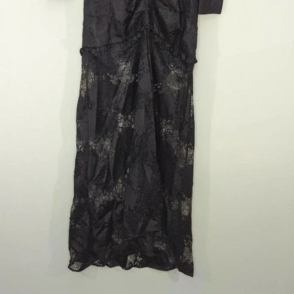 Revolve x ALEXIS‎ Lucasta Lace-Detailed Deep V Maxi Dress Small Whimsical Goth